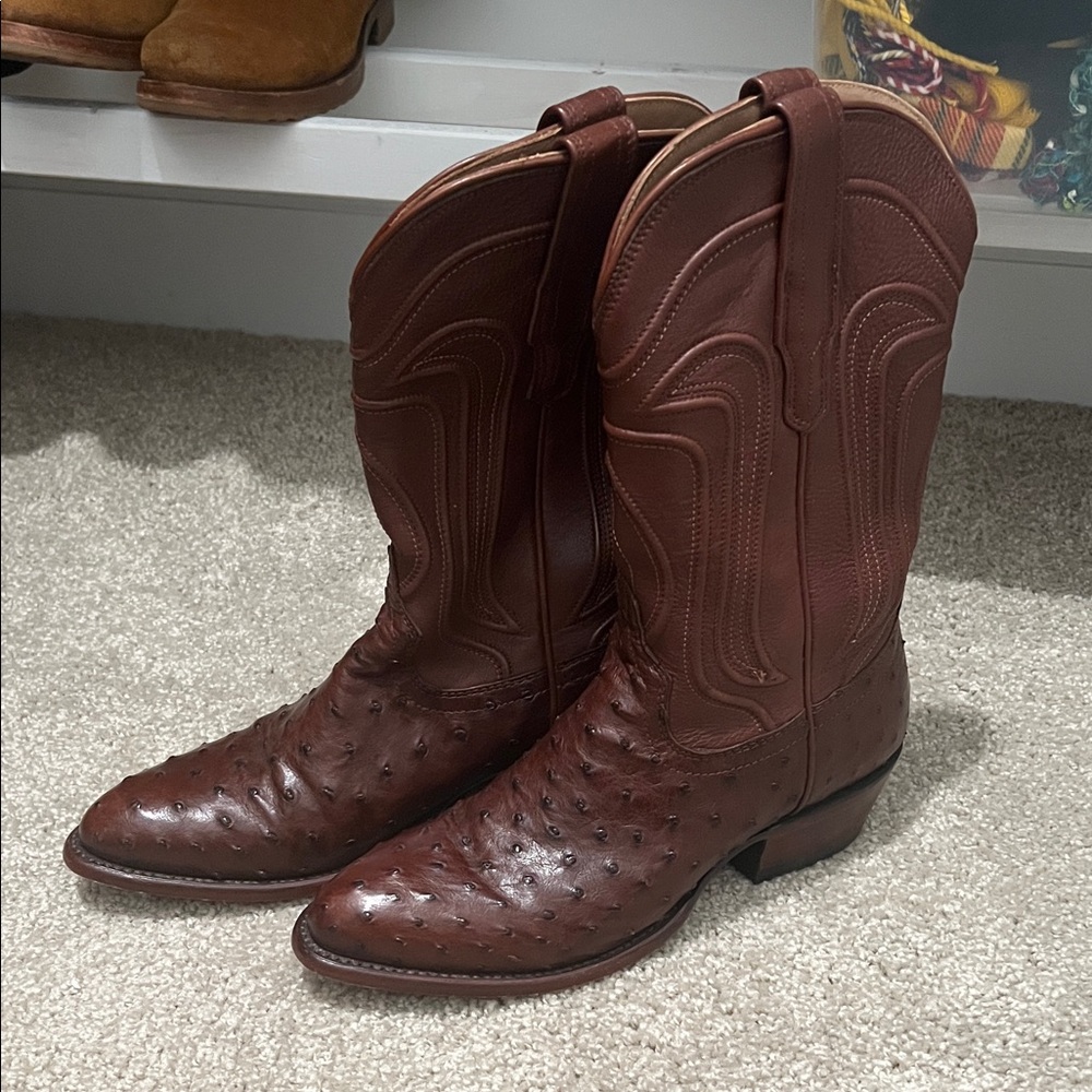 Ladies Brown Leather Cowboy Boots